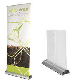 imagine roller banner stand graphic