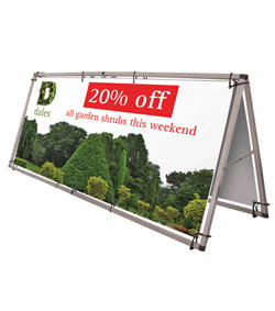 monsoon outdoor banner stand graphic